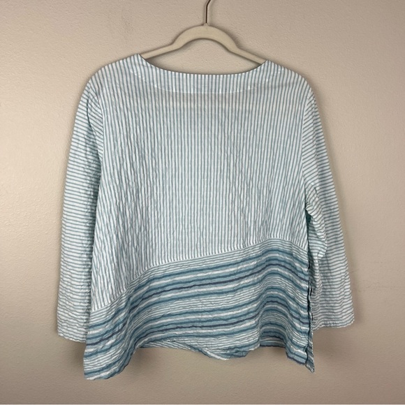 Habitat Blue Stripe Lagenlook Tunic Top - Picture 3 of 6